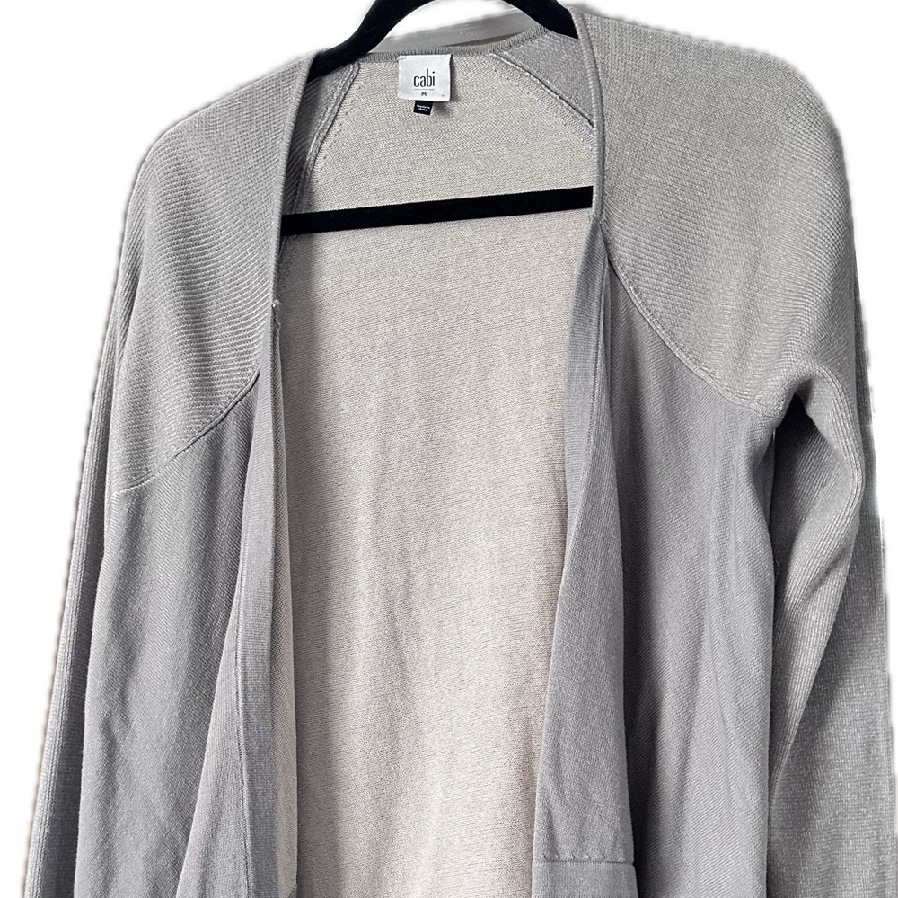 CAbi Women's Light Gray Cardigan Sweater